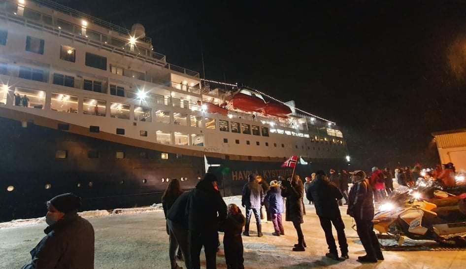 Nytt kystruteskip anløp Mehamn for første gang